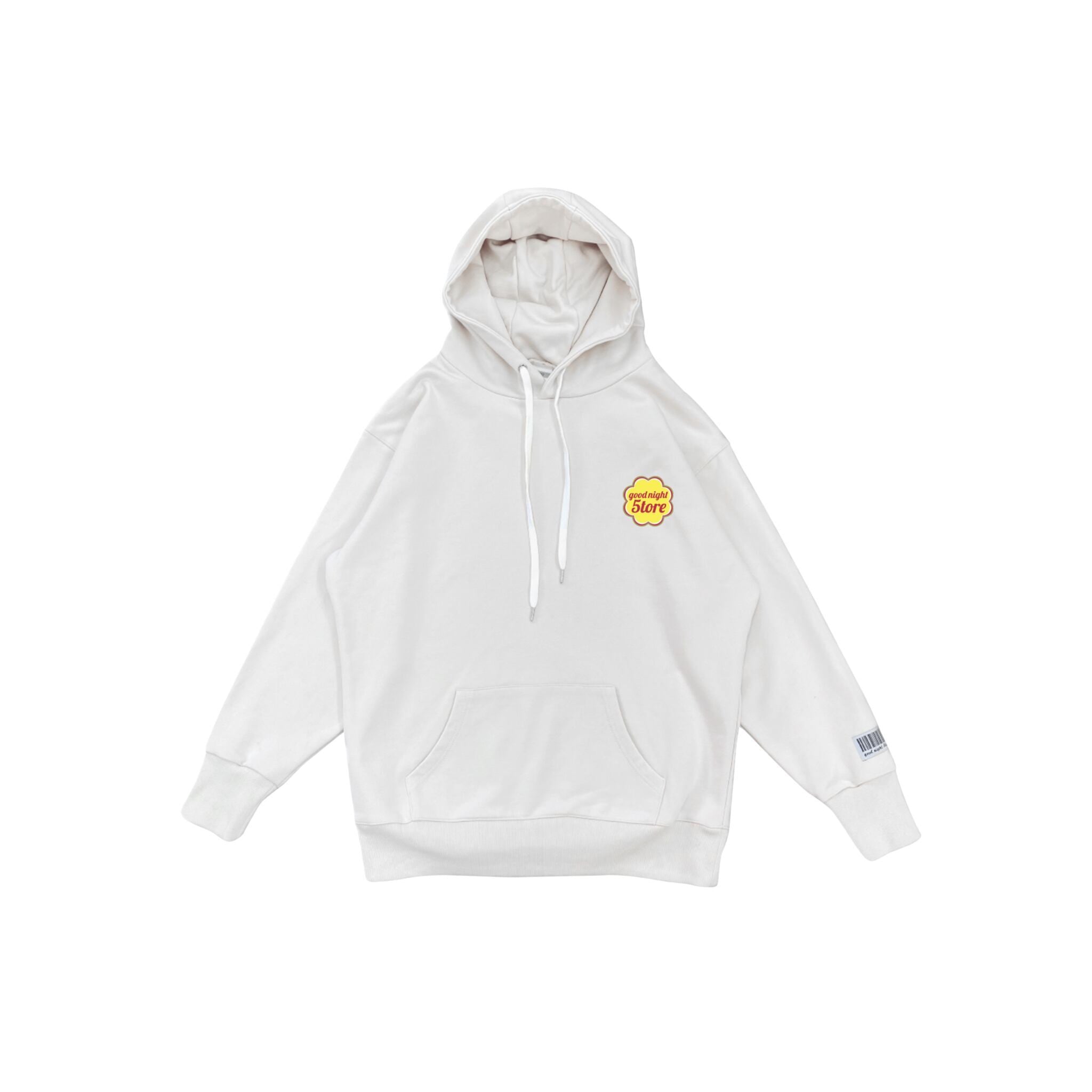 GN124 candy logo hoodie white