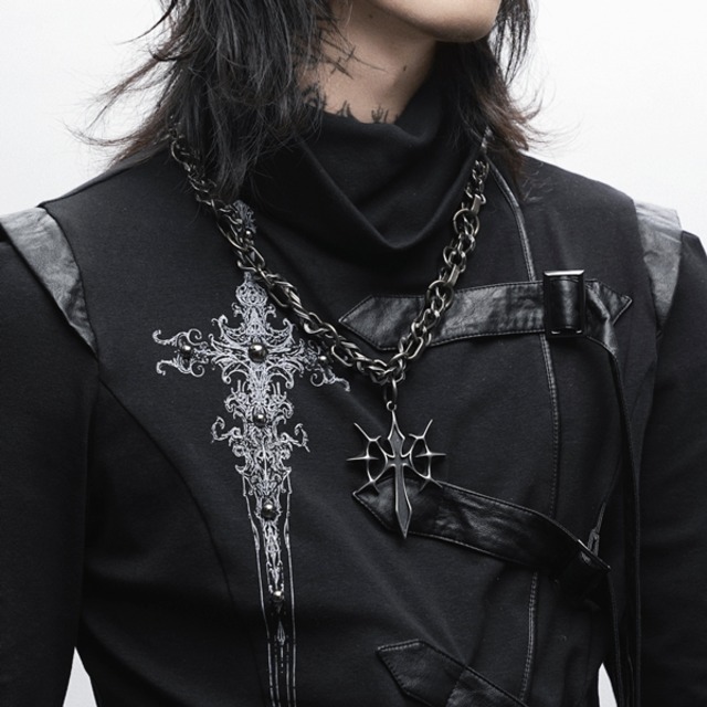 ゴシッククロス ヘビーチェーンネックレス（ruf_02976）