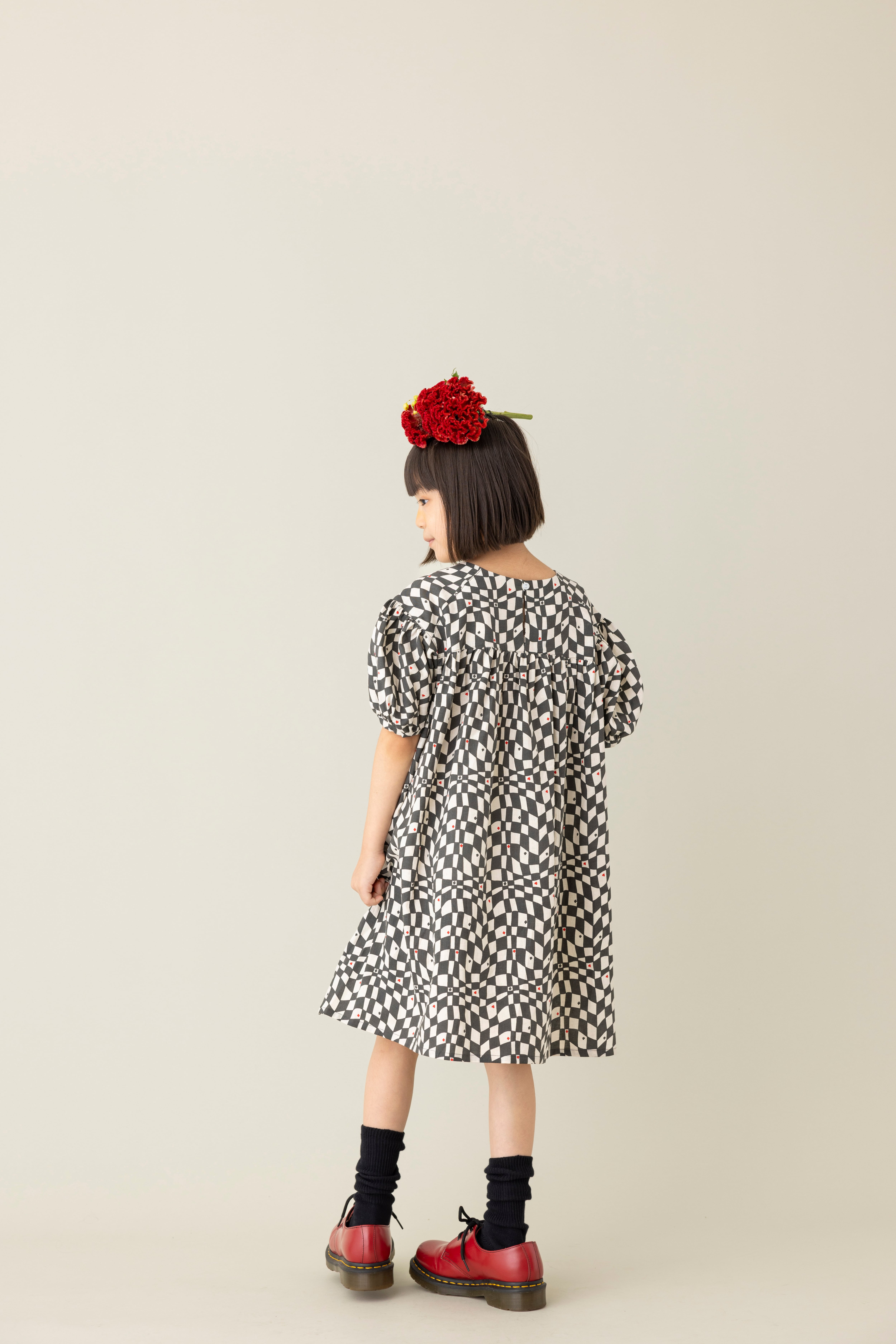 folkmade（フォークメイド）ワンピース 24SS】folkmade（フォークメイド）cotton linen playing card dress