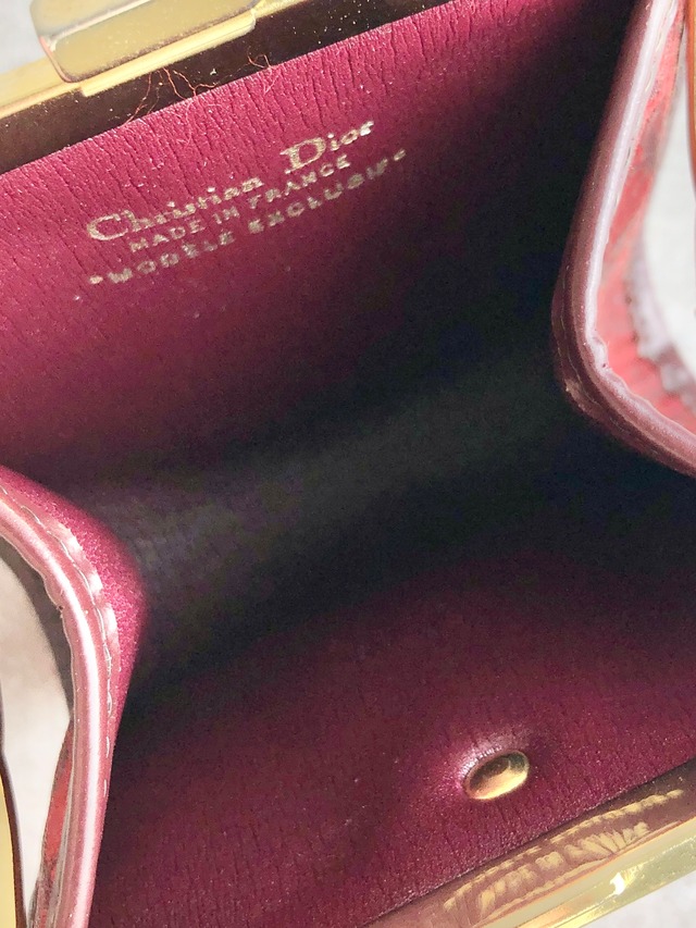 Christian Dior クリスチャン ディオール トロッター コインケース レッド ジャガード がま口 vintage ヴィンテージ オールド cdiing