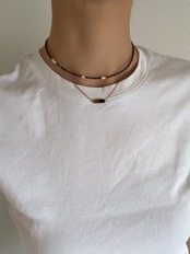 Tiger Eye Layered Necklace［BZN44］