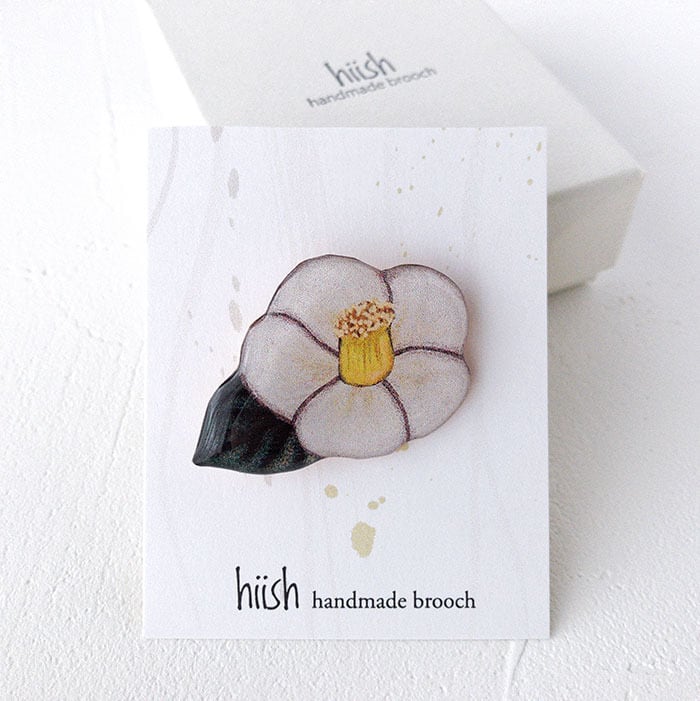 双樹沙羅 沙羅双樹・夏椿のブローチ | hiish - イッシュ -