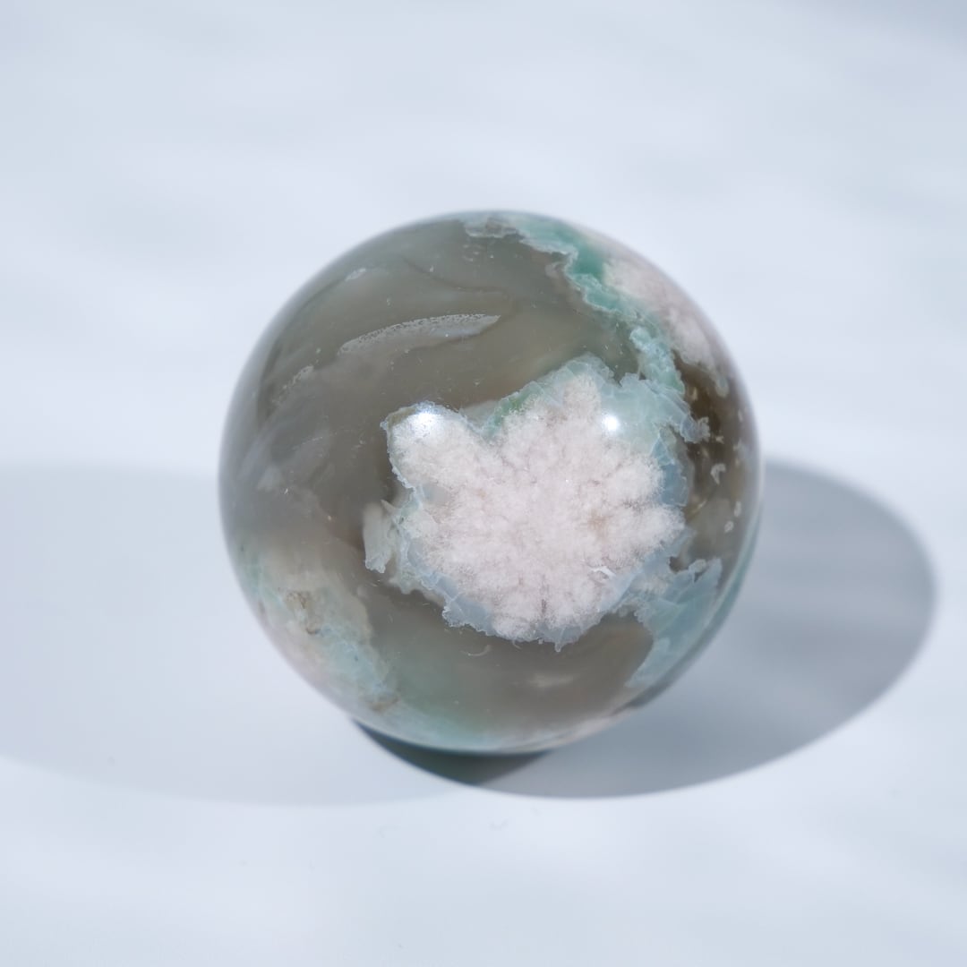 グリーン フラワーアゲート / スフィア【φ4.2cm】 | ariife.公式