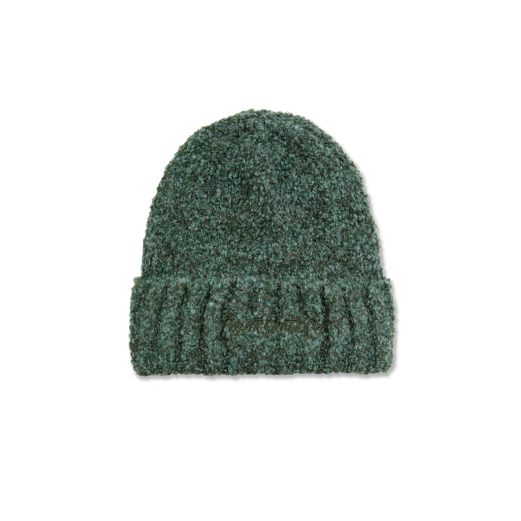 Polar skate co. Fluff beanie grey green | batsuskateboardshop