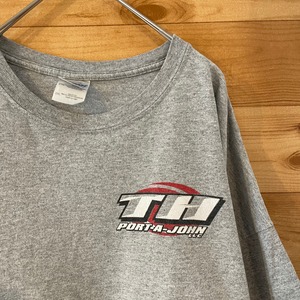 【GILDAN】企業系 ワンポイント バックプリント ロゴ Tシャツ 2XL ビッグサイズ US古着 アメリカ古着