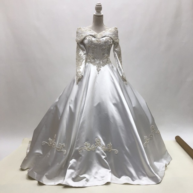 中古 ウェディングドレス プリンセス ホワイト 9号 W-335