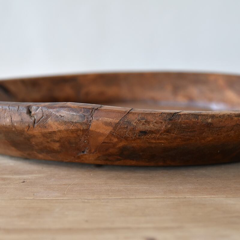 African Vintage Ethnic Wooden Bowl【B】 / アフリカン ヴィンテージ