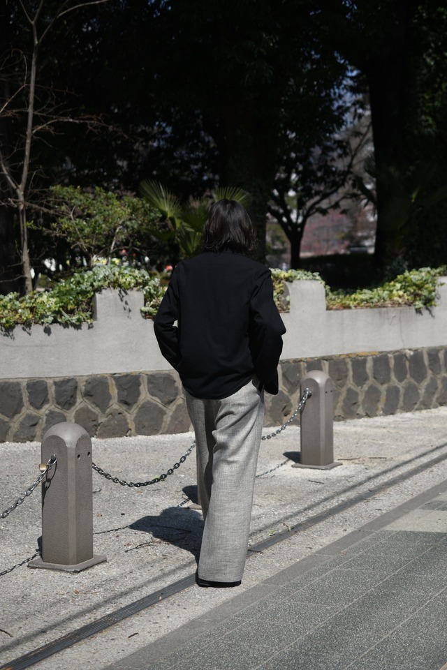 blurhms / Silk/Cotton Nep Cardigan Jacket (Black)