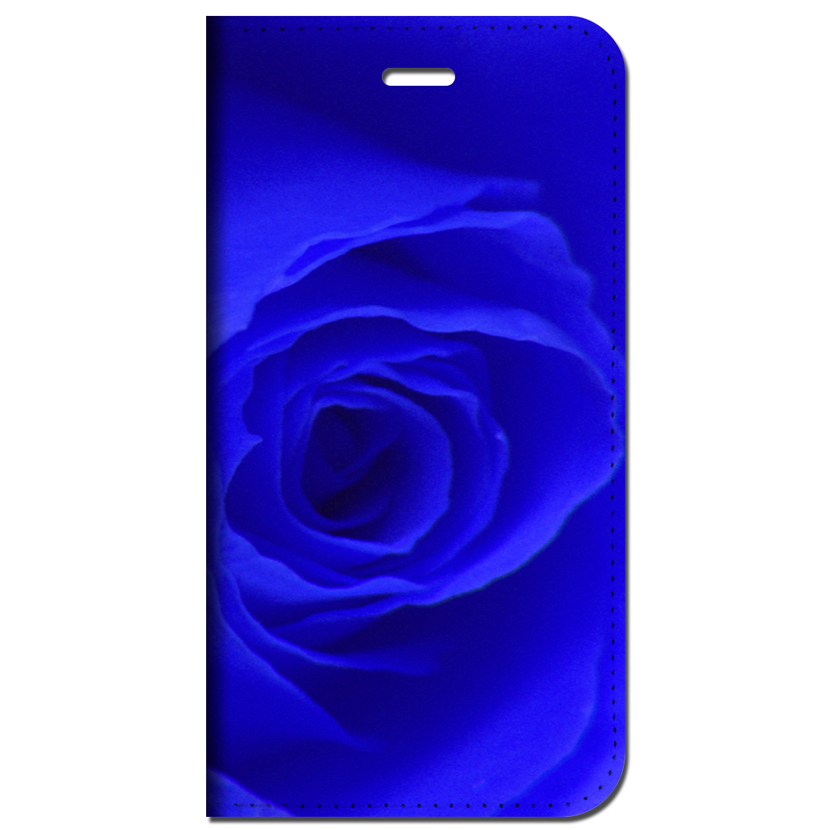 iPhone対応 スマホ 手帳型ケース ローズ-ブルー 花 フラワー キュート 【iPhone17 / iPhone16 / iPhone16e / iPhoneSE 他 iPhone各機種対応】 st51