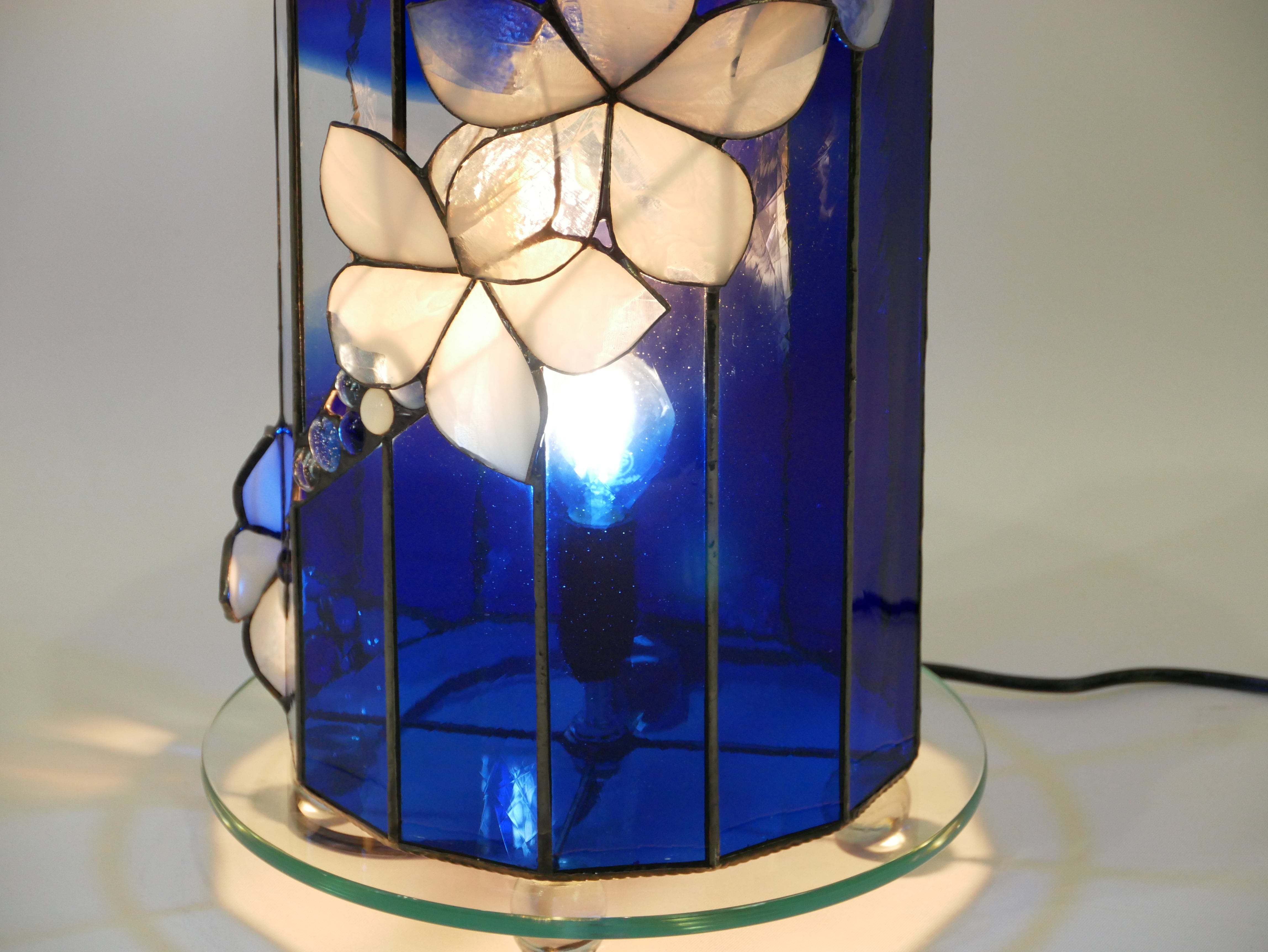 ステンドグラス ミニバラとプルメリア ステンドグラス ミニバラ