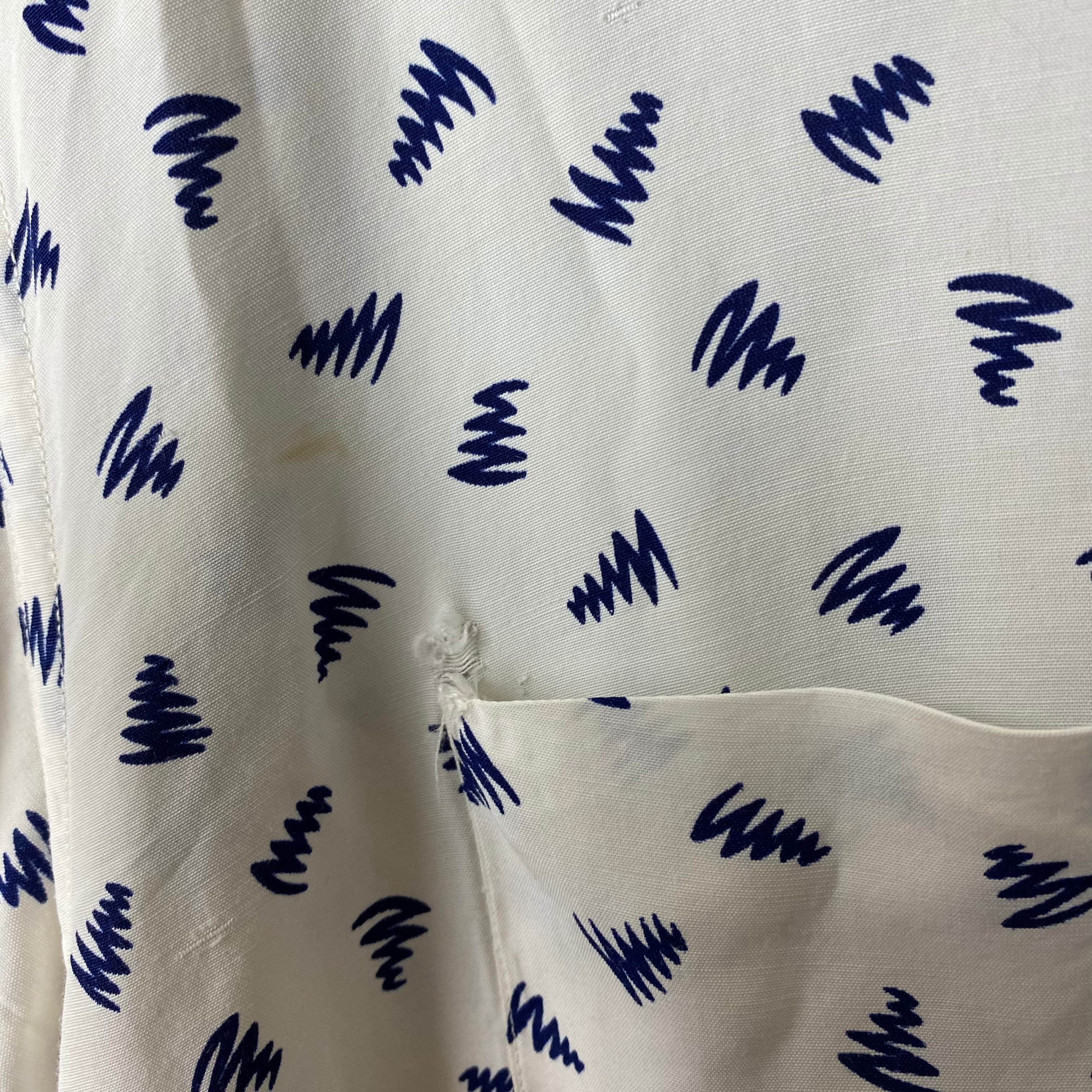 vintage 1950's atomic pattern rayon shirt | NOIR ONLINE