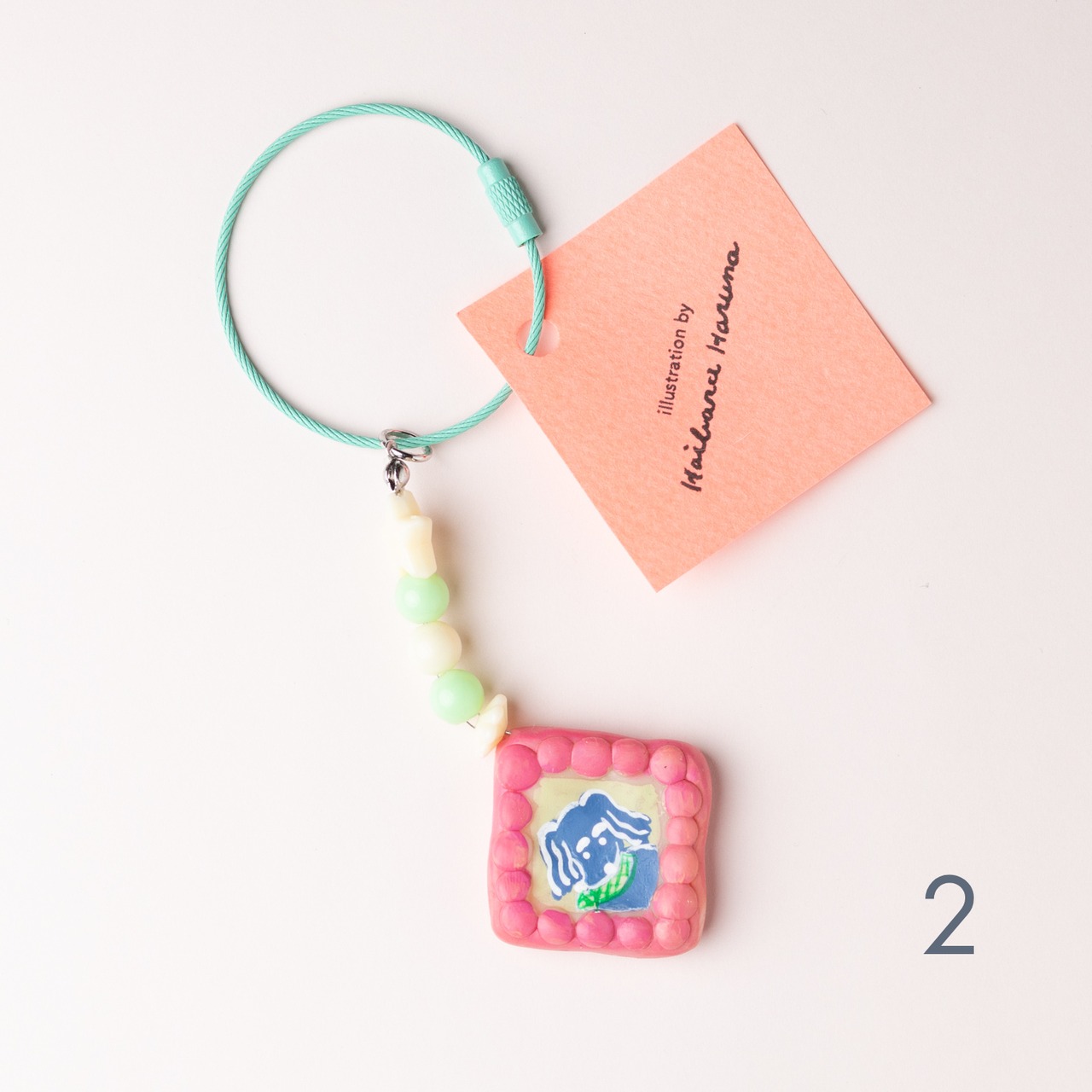 < はいばら はるな > 1点もの手描きキーホルダー