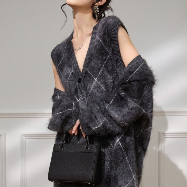 アーガイルチェックベスト　BM1275