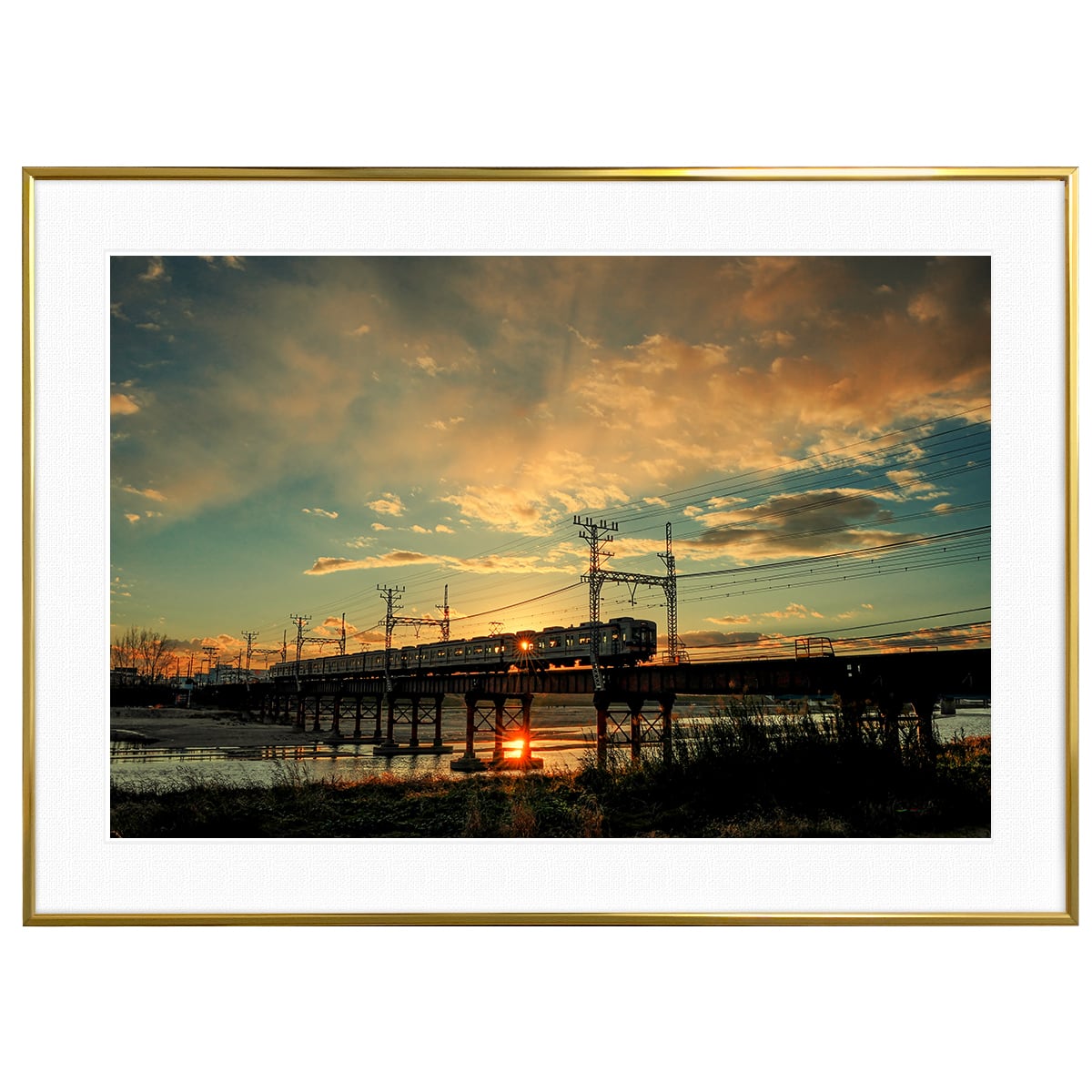 夕空 写真 額付き アート A3 夕焼け 夕空 写真 額付き アート A3 夕焼け