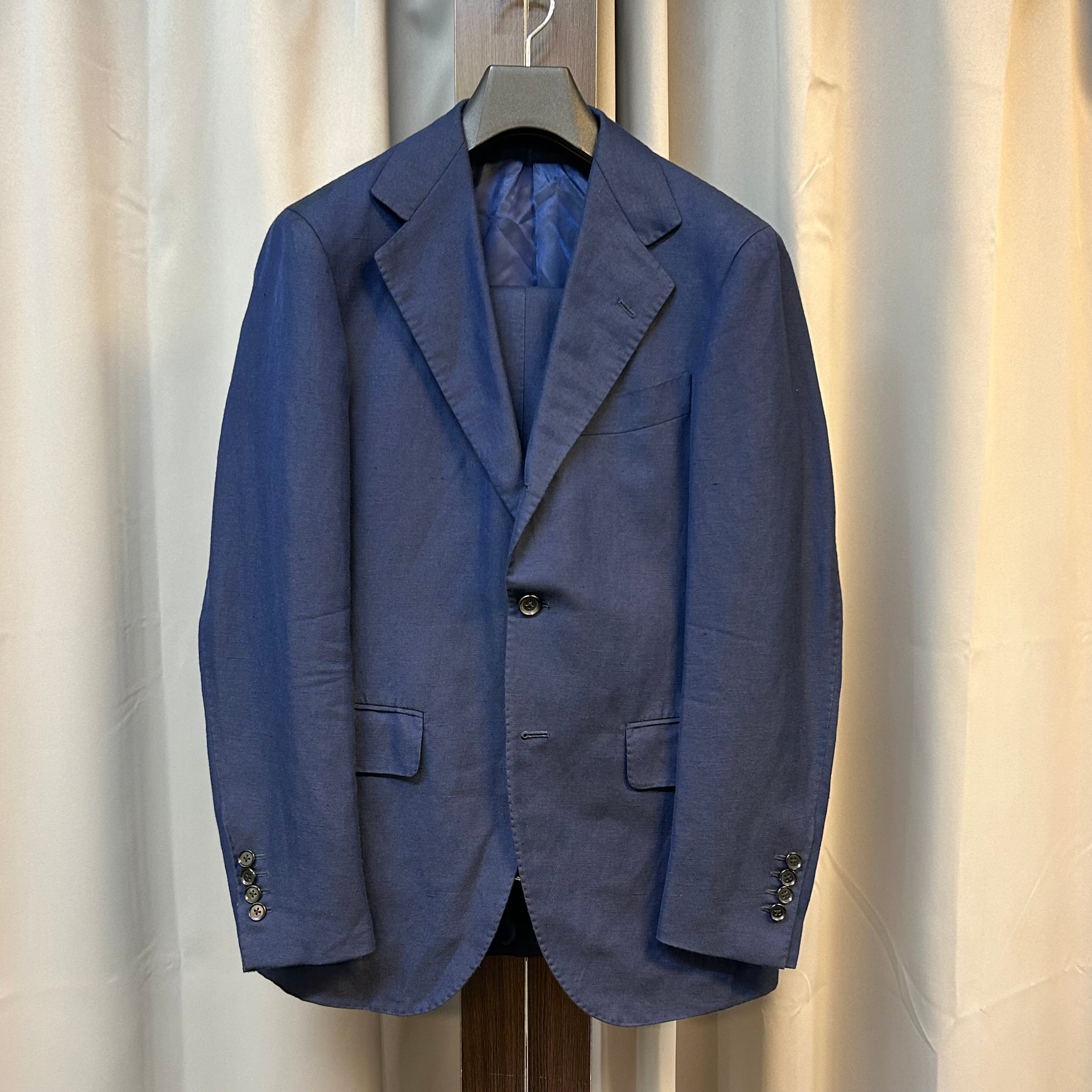 Beams f スーツ 44 ネイビー　春夏物 BEAMS F NAVY LINEN SUIT《44》 | safarionline