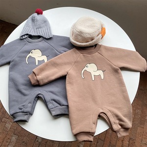 【BABY】ゾウさん厚オールインワン　全2色