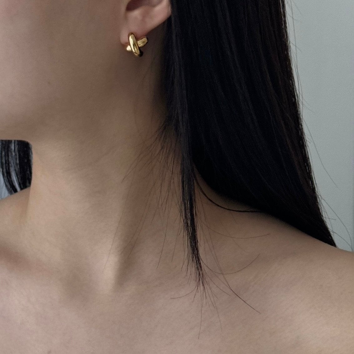 cross curve hoop pierce【 2color 】No.P148 | o n e m a r k e t