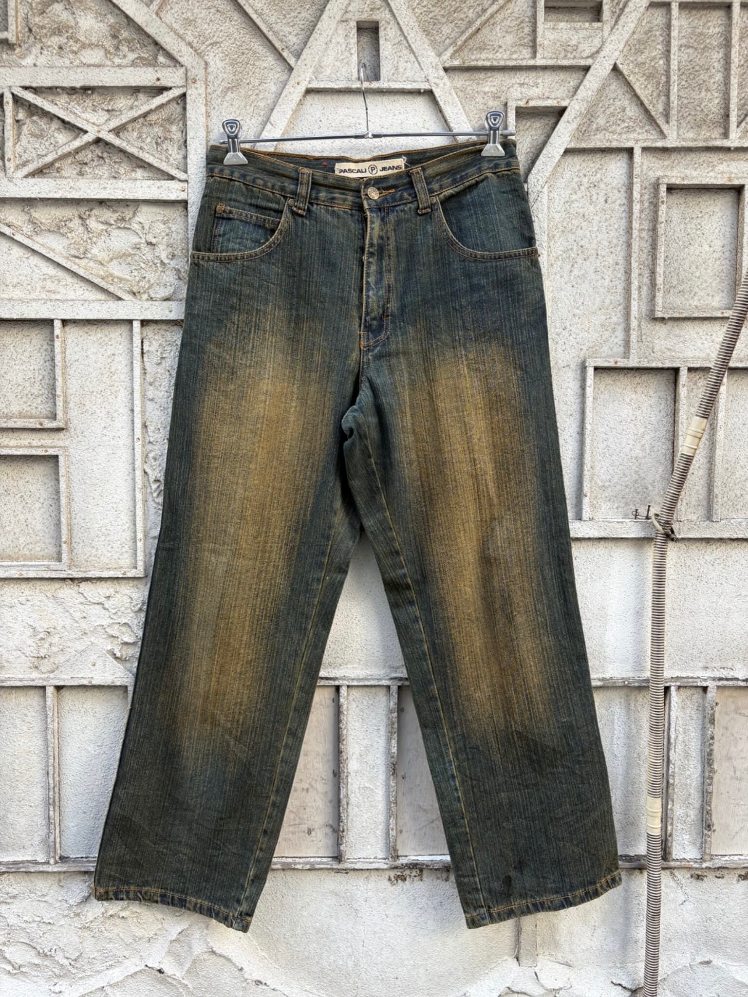 "PASCAU JEANS" fade denim pants