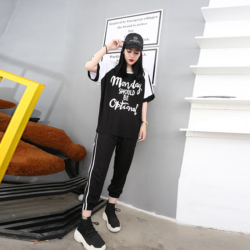 ルーズサマースリムカジュアル 大きめサイズ 夏物 ミックスインファッション86093096211