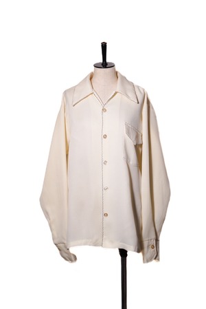 USA 1970's stitch design open collar shirt