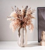 セラミック 花瓶 ミニマリスト モダン 花器 北欧 家具 テーブル装飾 テーブルトップ フラワーアレンジメント オフホワイト クリーム色 おしゃれ 韓国 インテリア  可愛い シンプル 白  高さ22.5cm