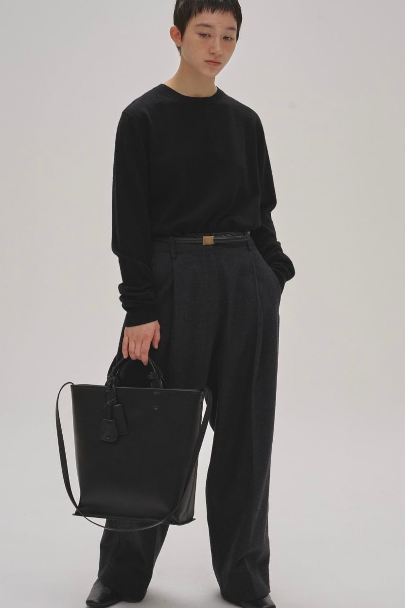 TODAYFUL Useful Leather Bag (L) ユーズフルレザーバッグ Black