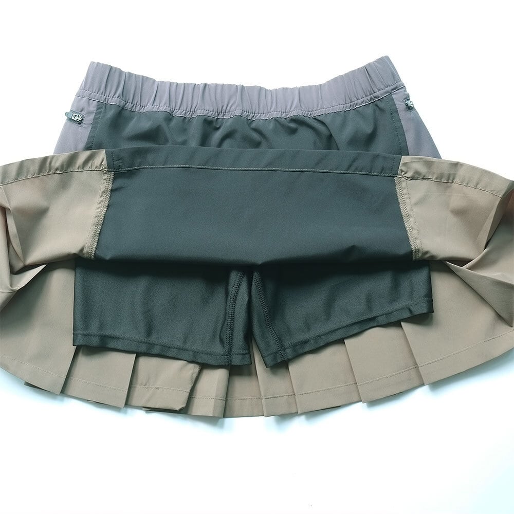 ranor(ラナー) CRAZY PLEATS SKIRT (WITH INNER) BLACK | play ranor(ラナー) CRAZY PLEATS SKIRT (WITH INNER) BLACK | play
