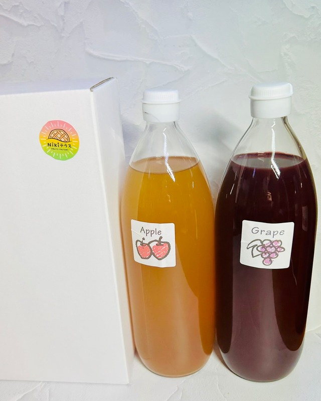 ストレートジュース　1000ml　２本セット（ぶどう・りんご）
