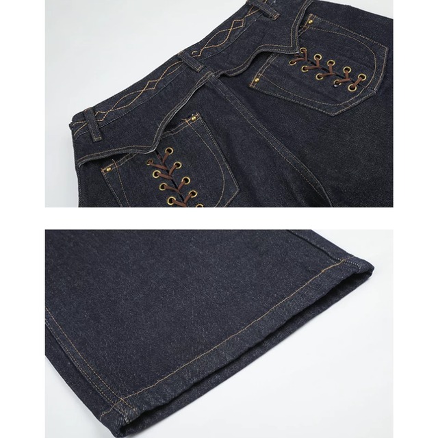 lace-up design denim　レースアップデザインデニム　J2147