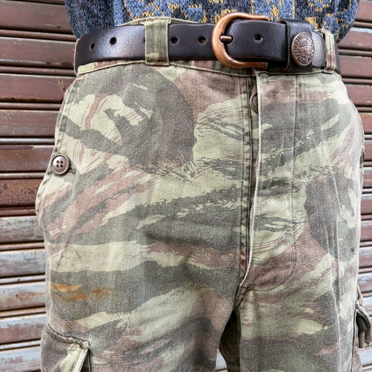 ス*3様 ヴィンテージ フランス軍　リザードカモ　パンツ French Army フランス軍 M-64 リザードカモ フィールドパンツ カーゴ