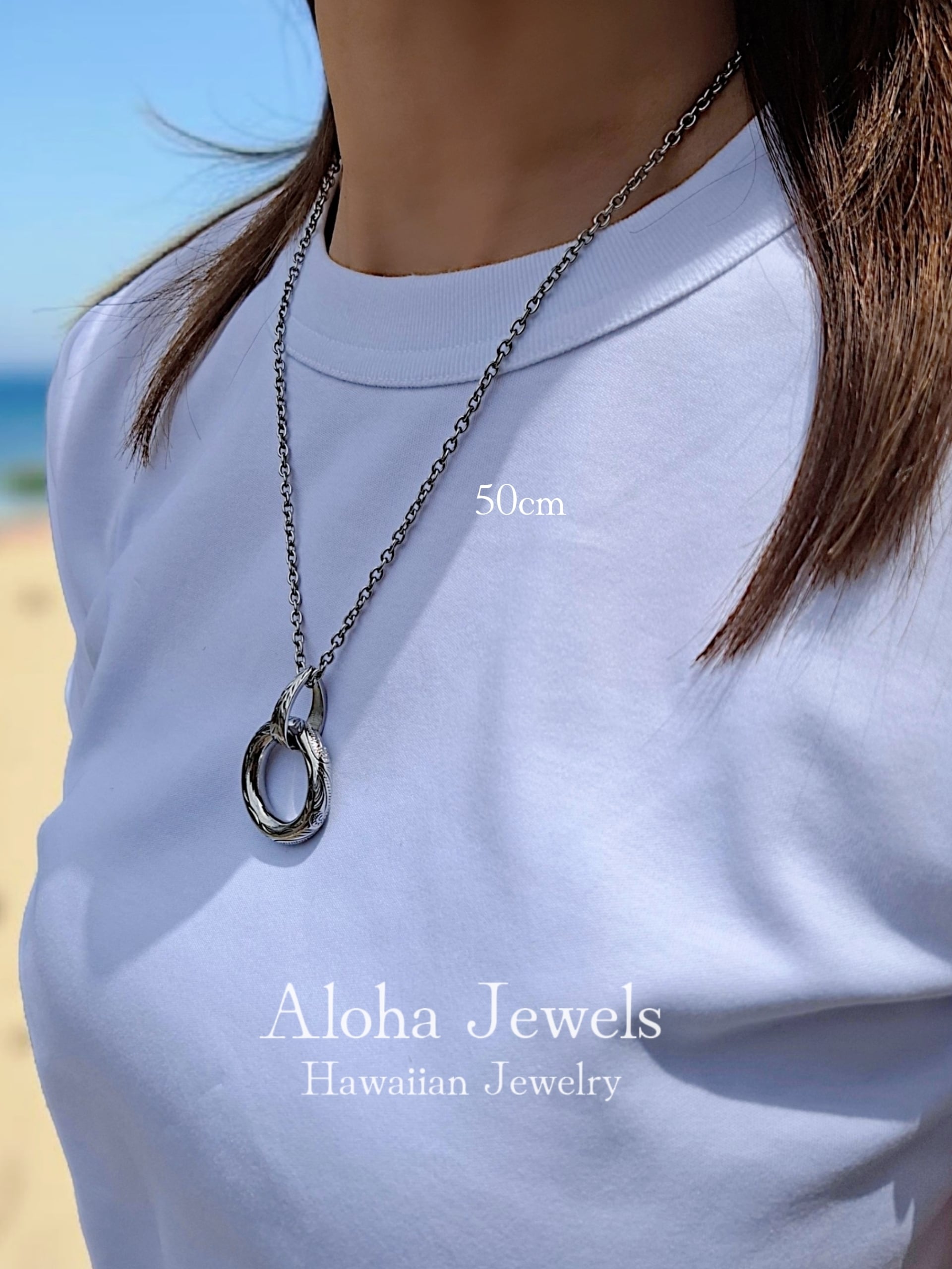 Eternal Lei Wave Scroll Necklace – ハワイアンジュエリー ネックレス