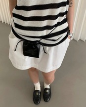 Compact purse leather Shoulder-bag  L0052