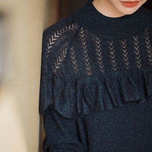 Lame watermark frill knit TB-TO-0133