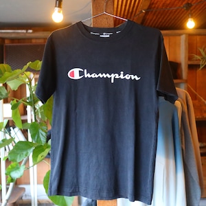 Champion Front Print T-Shirt Black