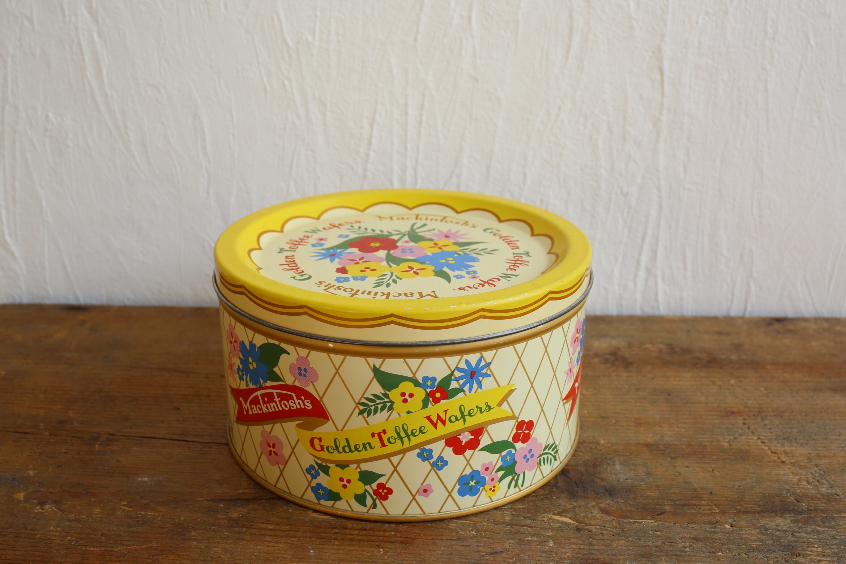 イギリス アンティーク ヴィンテージ TOFFEE 缶 Mackintosh社 小