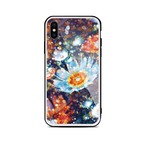 秋桜 - 和風 強化ガラスiPhoneケース