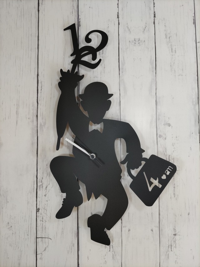 Arti e Mestieri CHARLIE 掛け時計 壁掛け時計 輸入インテリア チャップリン 映画　ポップアート 11135-46