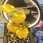 卓上噴水 ライトリング付き USB電源リラクゼーション家の装飾 リビングルーム オフィスの装飾 ギフト プレゼント リラクゼーション