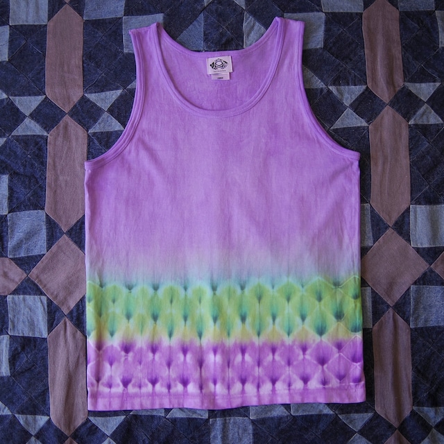 “ウロコ染め” TIE DYE TANK TOP L