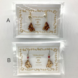 【福士悦子】ヒノキピアス  A・B