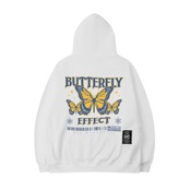 6色展開 裏起毛 バタフライプリント パーカー T564