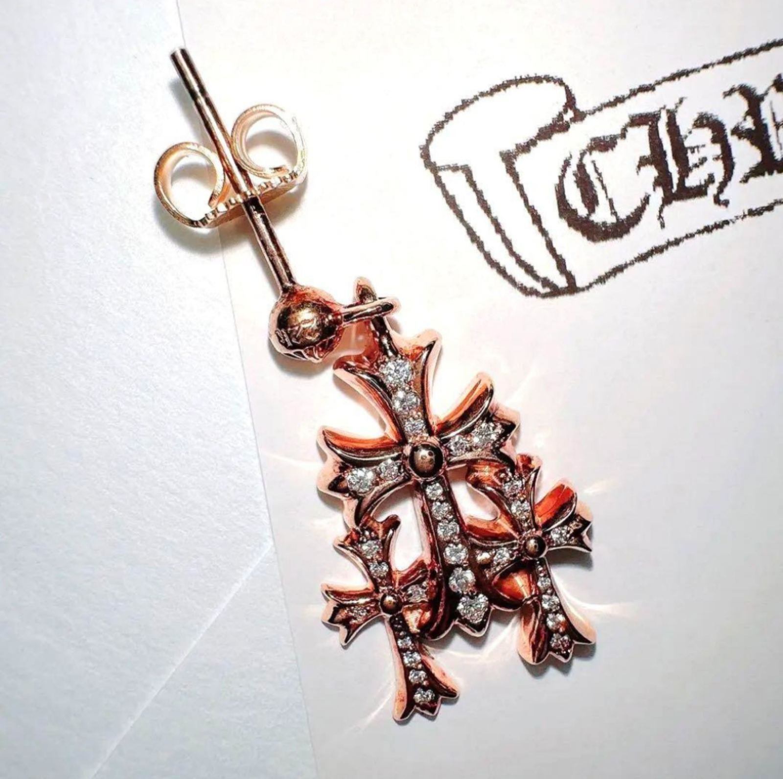 クロムハーツ Chrome Hearts 軟らか ピアス 3個セット