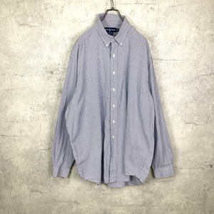 90's ラルフローレン チェックシャツ 刺繍ロゴ