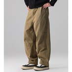 Patch Wide Baggy Full-Length Pants ◇2color H0899