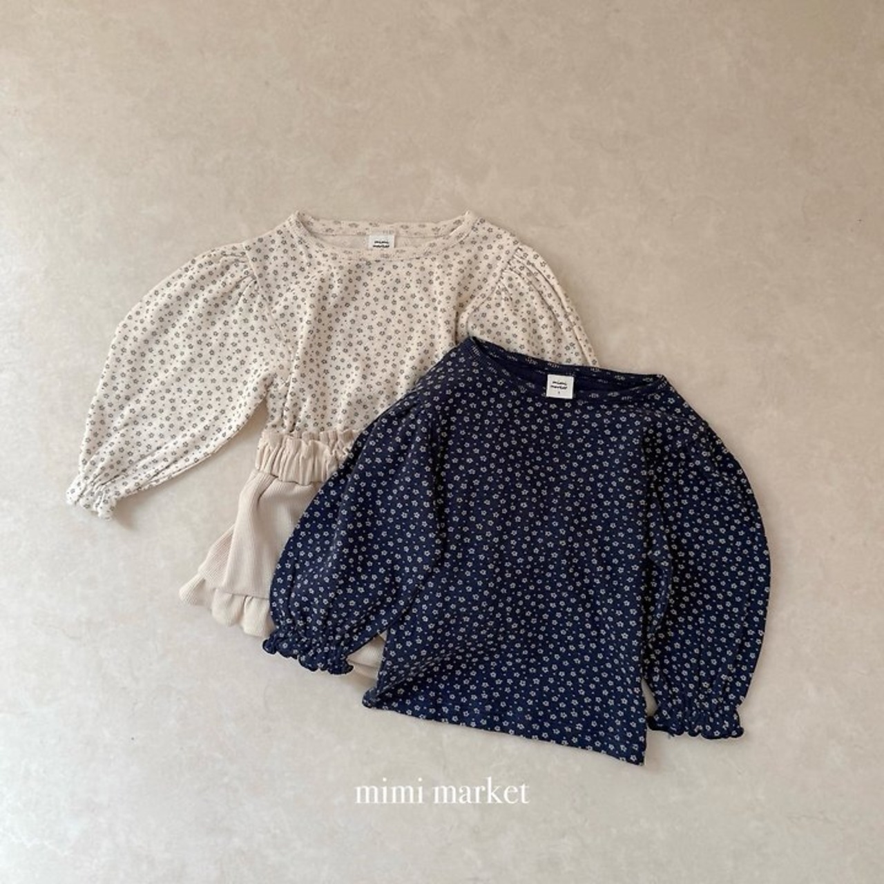 韓国子供服 / mimimarket / 26Autumn / プリーツカラーT / 秋服 *S~L *
