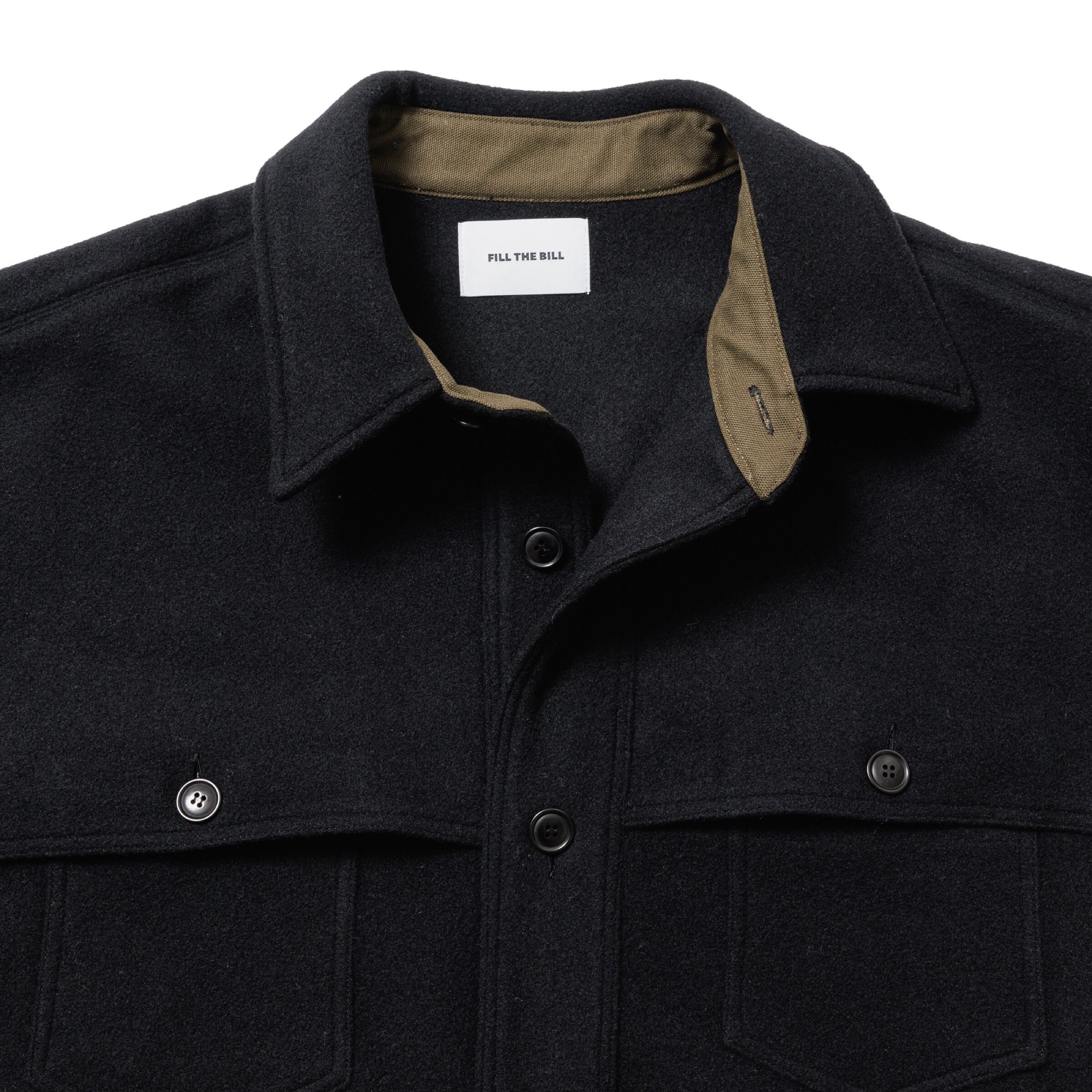 FILL THE BILL MACKINAW SHIRT JACKET (BLACK) | HEIGHTS Online Store