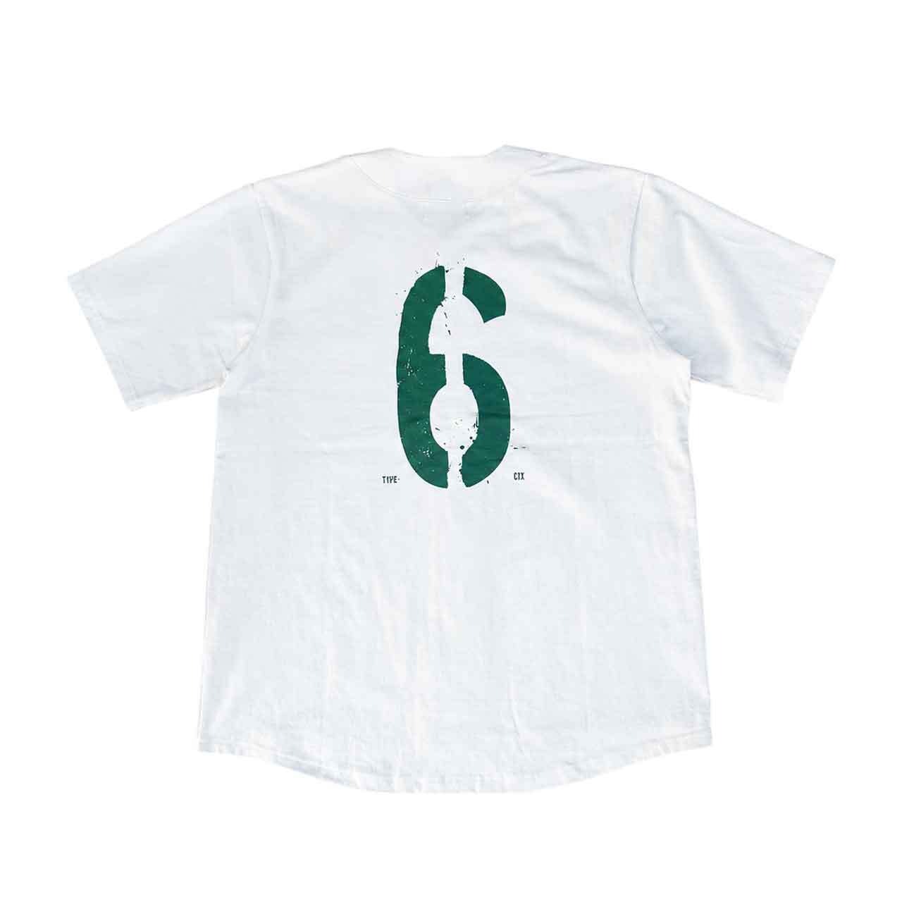 "CIX BONE-LOGO"Baseball Shirts white