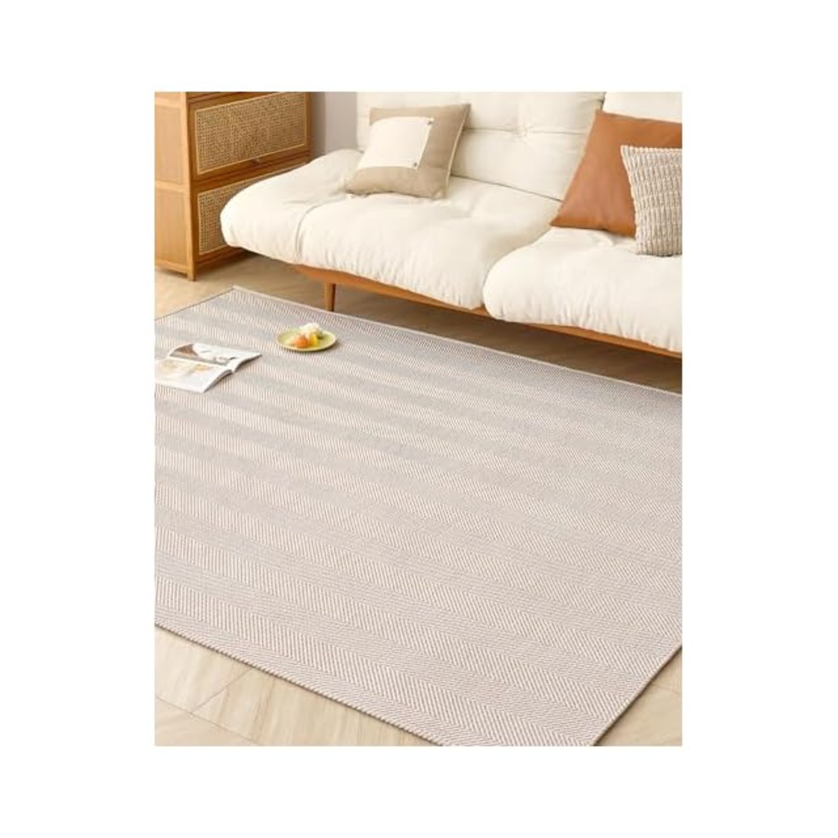 VK Living ラグ カーペット 春 夏 190X240cm ラグマット 3畳 【大人の雰囲気 ヘリンボーン柄】 オールシーズン おしゃれ ...