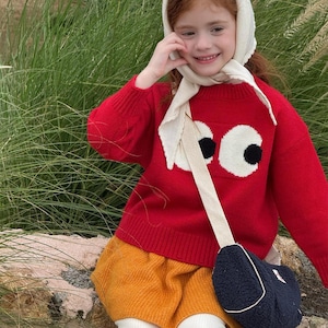 冬ビッグアイデザインセーター