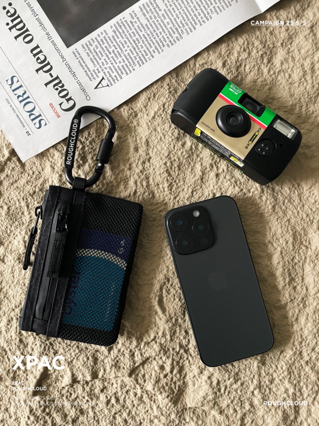 ROUGHCLOUD 盗難防止 RFID XPAC ミニポーチ（M）